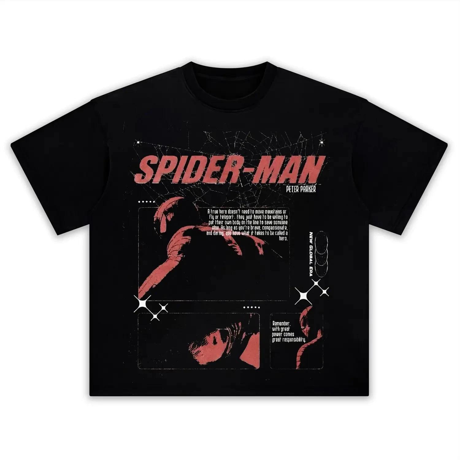 

Бавовняна унісекс футболка Spider Man Brand New Day 2026 Фільми Marvel З круглим вирізом Y2K З коротким рукавом Чоловіча Жіноча Літня Футболка Подарунок для Фаната XXXL сірий