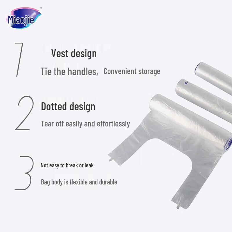 Miaojie 3-in-1 Value Pack Vest-Style Food Storage Bags
