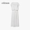 Edition Cotton Hemp Drawstring Knit Maxi Dress