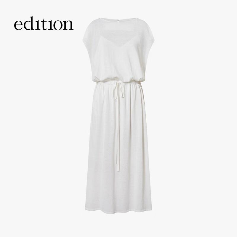 Edition Cotton Hemp Drawstring Knit Maxi Dress