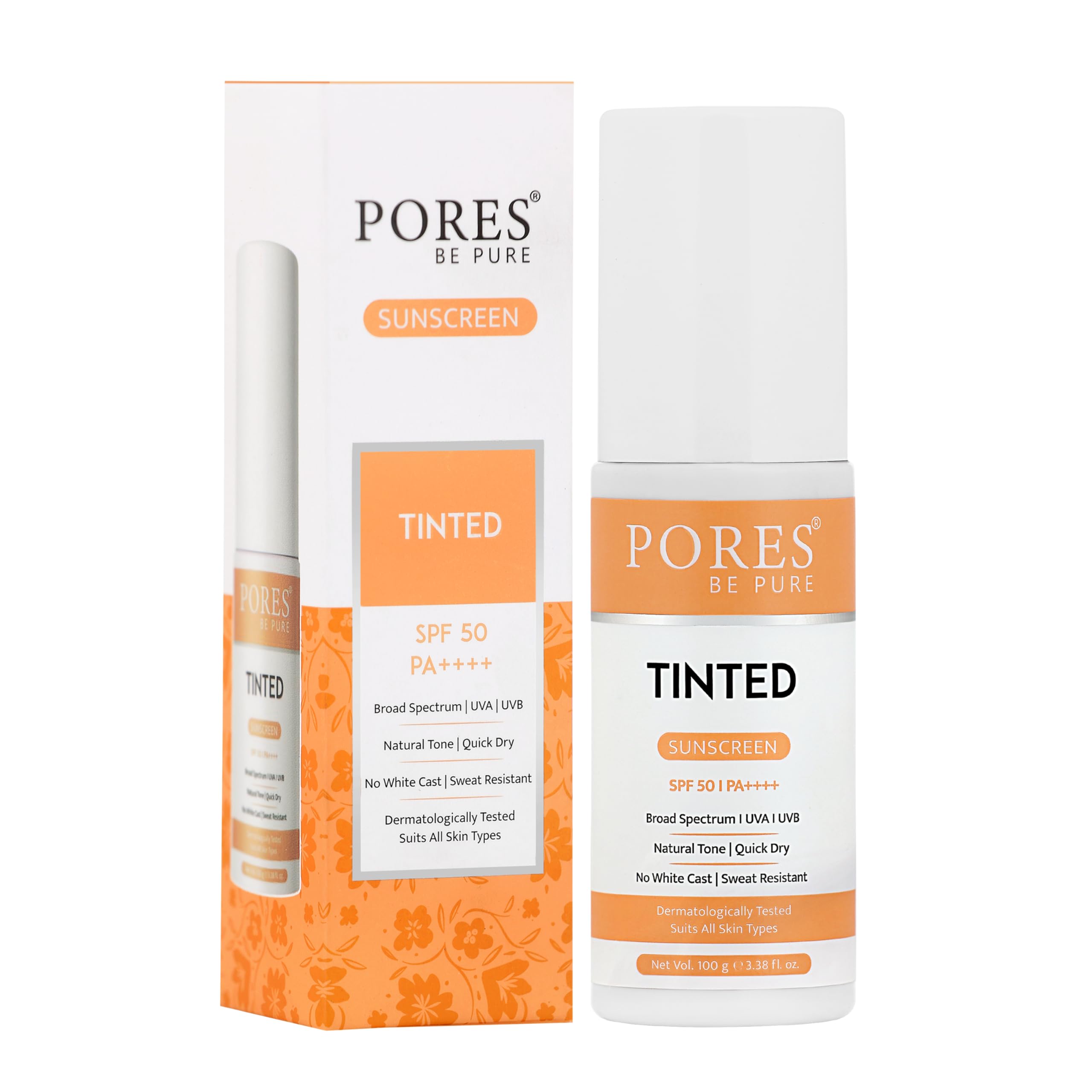 

PORES BE PURE Sunscreen SPF 50 PA+++ | Ultra-Light, Non-Greasy, No White Cast | Daily Sun Protection for Men & Women | All Skin Types, Matte Fini