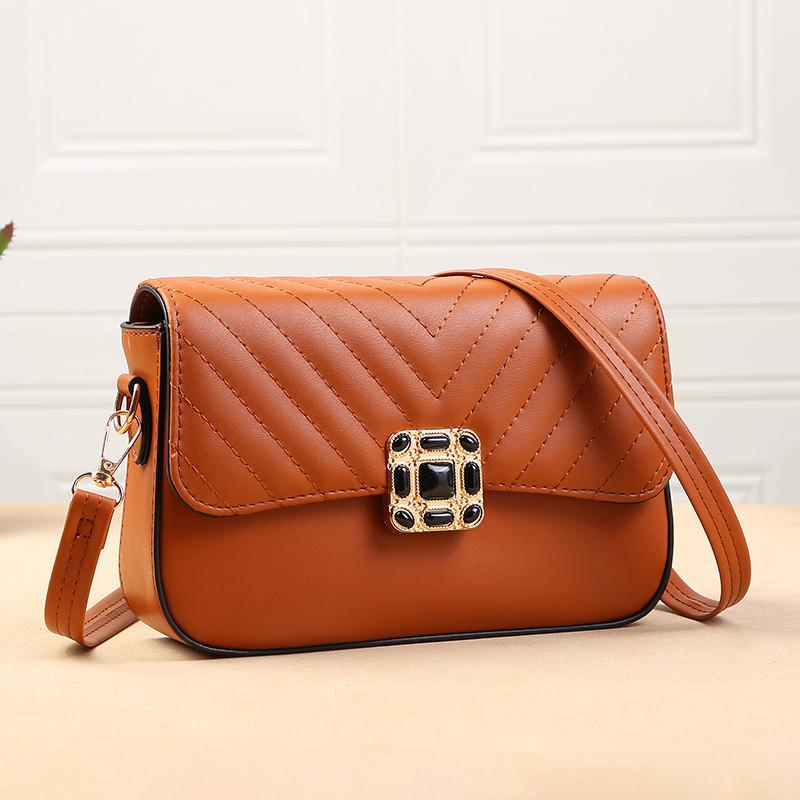 

IELGY Женская диагональная сумка для мобильного телефона, вышитая сумка-мессенджер через плечо кофейный