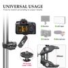 R094 Multi-functional Super Clamp   Mount Clamp Dual 360 degrees  Rotatable  head Aluminum Alloy with 1Celsius4 Inch Screw 3Celsius8 Inch Thread