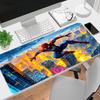 1Pc Spiderman City Flames Gaming Mouse Pad Keyboard Desk Mat Non-slip Rubber Lock Edge Waterproof Computer Mousepad for Office Home Decor Y1614