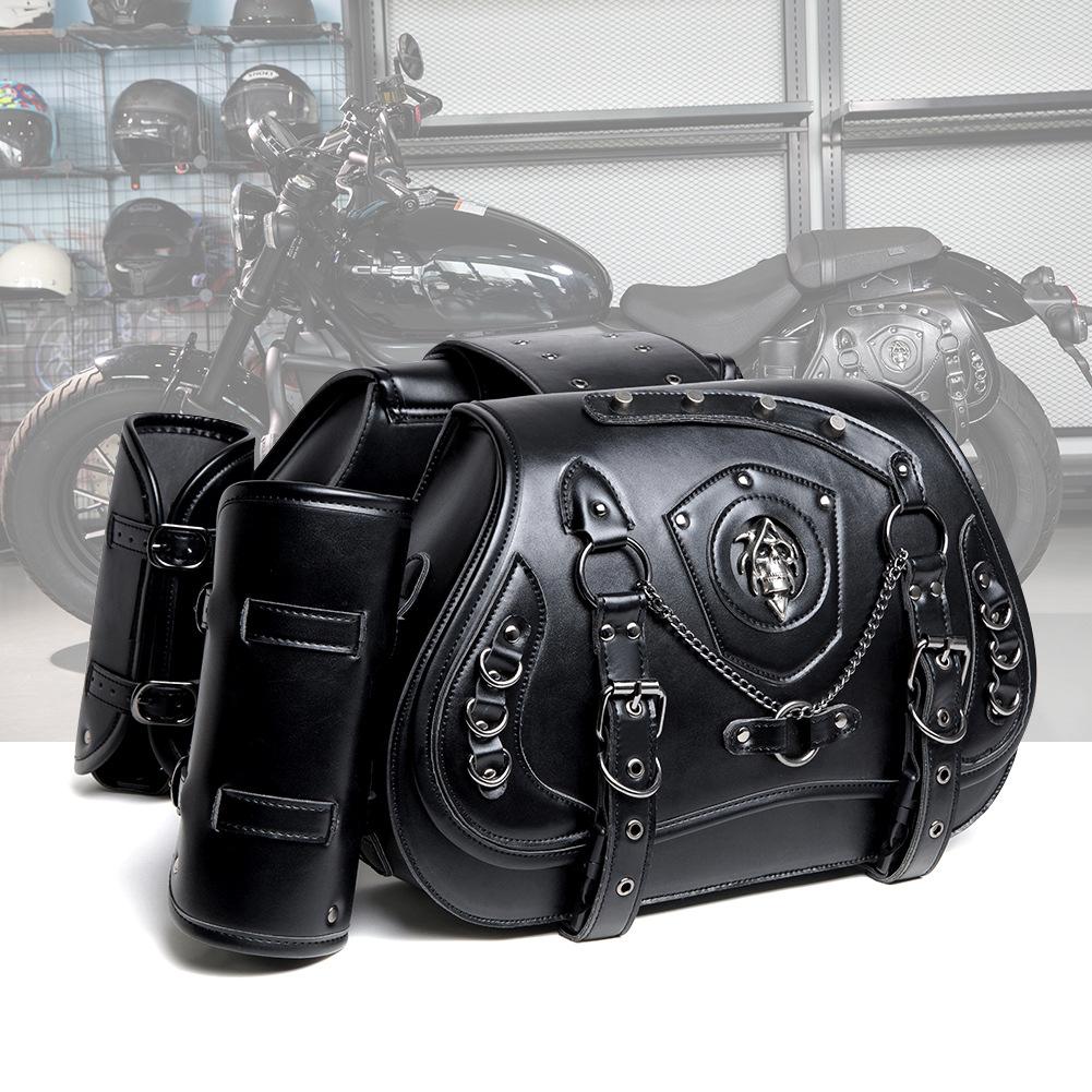 Heavy Industry Personalized Cruise Harley Motorcycle Equipment Side Bag, Modified Side Bag, Cycling Motorcycle Trailer