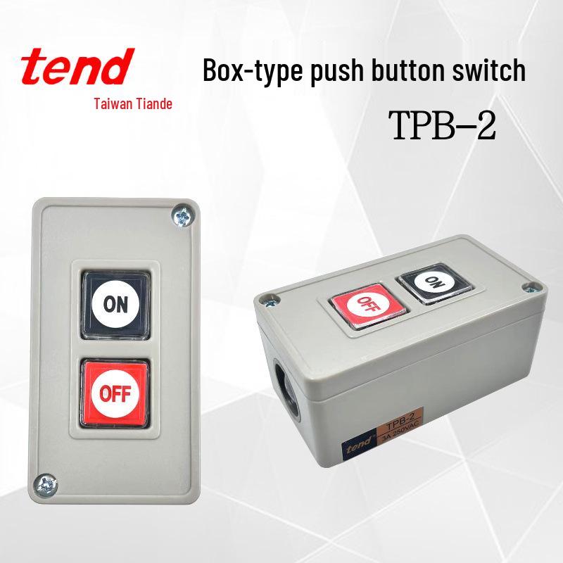 

TEND TDB-2 3A250VAC Start-Stop Self-Reset Push Button Switch