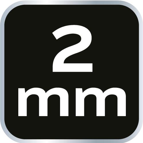 Hexagonal key 2.0 mm, CrV