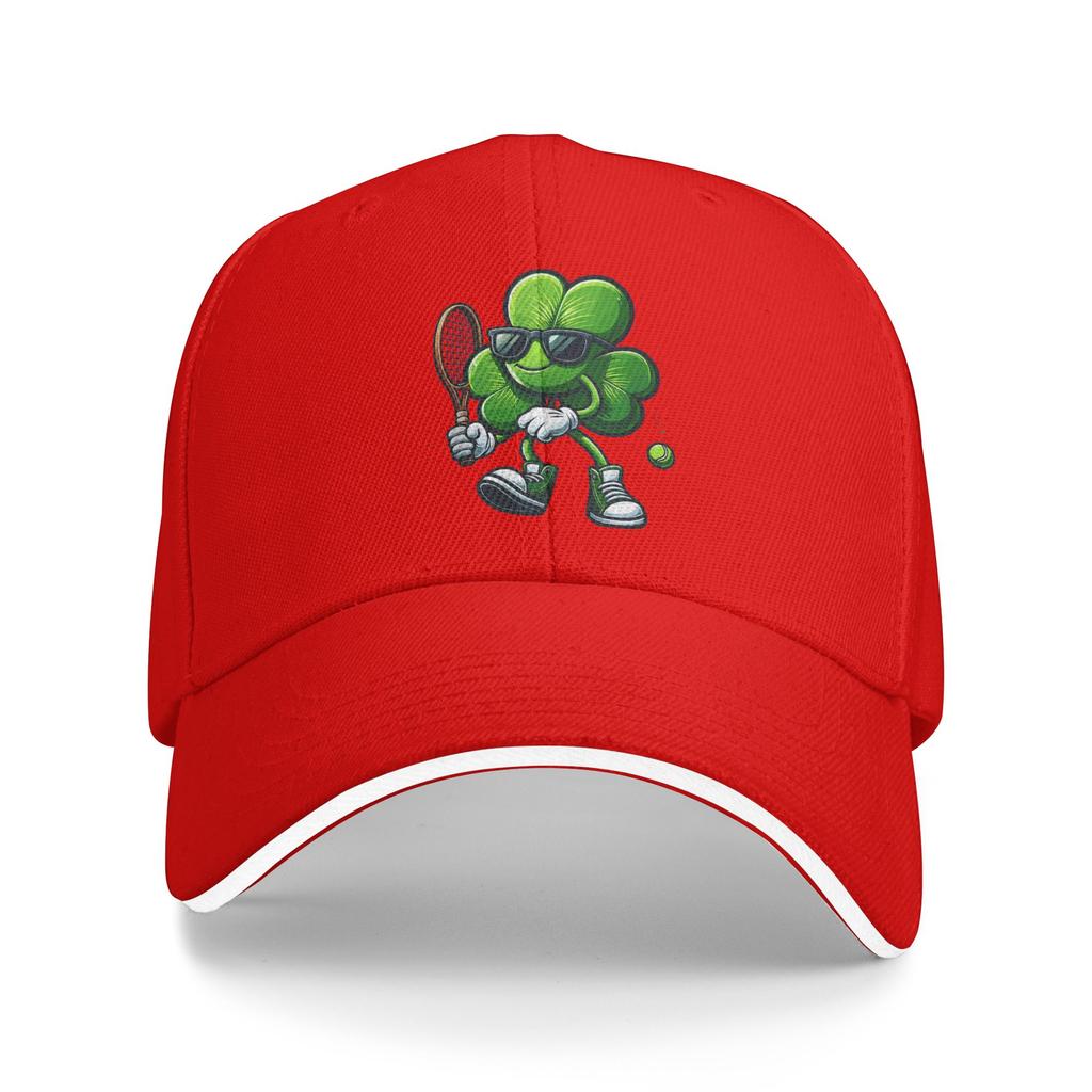 Tennis Player St Patricks Day Shamrock Clover Irish Prid Casual Baseball Cap Spring Trucker Hat Breathable Outdoor Hip Hop Hats