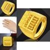 Premium Quality Gold Plated Brass Abacus Ring With Sleek Geometric Style