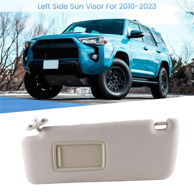 Car Sunshield Sunvisor Sunshield Sunvisor With Mirror Beige For Toyota 4RUNNER 2010-2023 74320-35A91-B1 Left