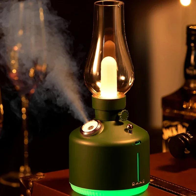Xiaomi New Candlelight Retro Lamp Air Humidifier Wireless Aroma Diffuser Rechargeable Essential Oil 7 Color Lights Cool Mist for Home
