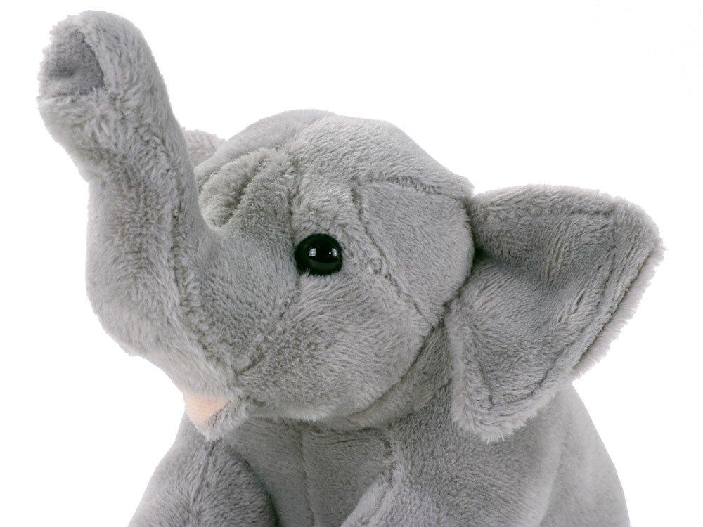 COLORATA Plush Asian Elephant Mascot Wild Cute Animal Keychain Doll Gift Christmas Present (Realistic Animal/with Chain) (Twice Tested) /