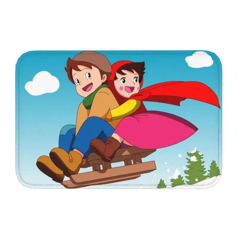 Custom Heidi Peter And Grandpa Doormat Anti-Slip Entrance Bathroom Kitchen Floor Door Mats Garage Rug Carpet Footpad