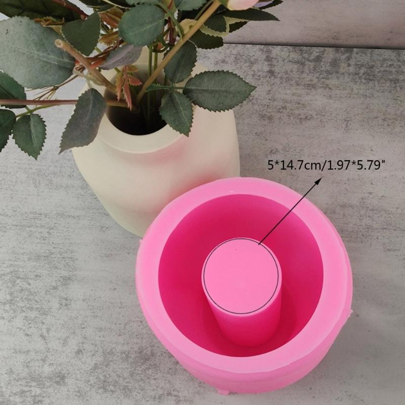 Silicone Flowerpot Mold Succulent Plants Cement Vase Resin Epoxy Mold Large Vase Gypsum Concrete Mold Handmade Craft