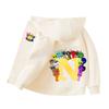 Kids Clothing Gift Child Cardigan Jacket Anime Cartoon A-Z Letter Windbreaker Hooded Girl Clothes Casual Thin Tops Coat