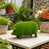 Simulated Flocked Decorative Resin Craft Pig Figurine