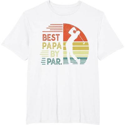 Funny Best Papa By Par Father's Day Golf Shirt Grandpa T-Shirt Casual Sports Clothes  Shirts for Men  Graphic T Shirts