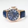 Watch Quartz Brand Casual Business Analog Leather Belt Blue with Watch Cross PGBL [Salvatore Marra] Men's