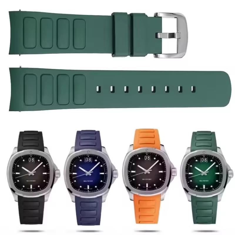 For Mido Multifort TV M049.526 Waterproof Rubber Watch Strap 22mm M049 Curved Interface Silicone Watch Accessories Band