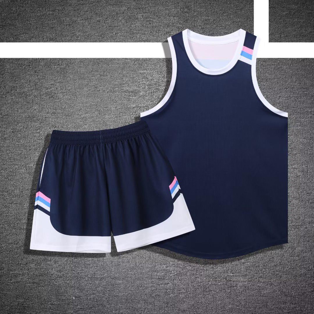 

Мужской и женский комплект американской баскетбольной майки - Командная форма для летних тренировок, спортивных соревнований в средней и старшей школе. L королевский синий