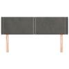 VidaXL Tête de lit avec oreilles Gris foncé 147x16x78-88 cm Velours3118677