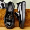 Flexibel dicke Sohle Spiegel Großes Geschäfts-Schatzstück Französisches Lackleder Lässige Lederschuhe Lässig und bequem Derby