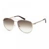 Salvatore Ferragamo Sunglasses Aviator Full Rim  Dark Gunmetal Frame And Blue Lens Sf157s015 Gold