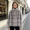 Winter new chinchilla imitation mink coat women's stand-up collar jacket young imitation mink fur