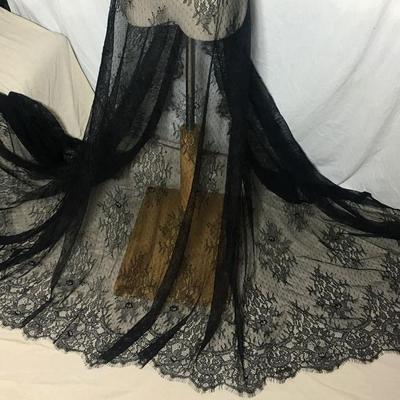 3 Meters Eyelash Lace Fabric, Pressed Yarn Eyelash Lace Trim Width 120CM Home Decoration Handmade DIY Clothing Accessories