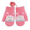 Thicken Mittens For Children Kids Mittens Rabbit Cartoon Winter Cute Knitted Gloves Toddler Warm Rope Boy Girls Baby Hand Gloves
