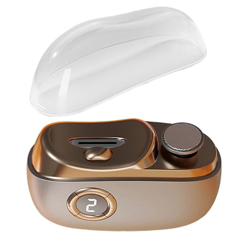 

2 in-1 Electric Nail Clippers Nail Trimmer Automatic Electric Nail Clippers with Light for Adults Seniors Children сірий колір/золотий