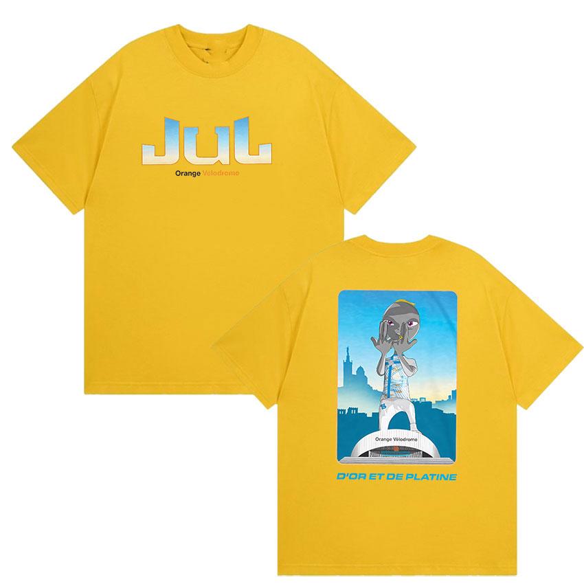 

2026 New French rapper Jul Album graphics unisex 100Cotton shirt summer Unisexs Fashion Y2k hip hop Oneck streetwear Tshirt 4XL