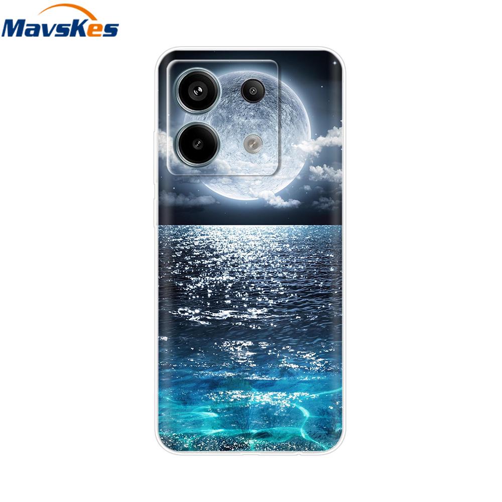 Handyhülle Für Xiaomi Redmi Note 13 Pro 5G Rückseite Niedlich Stoßfest Weich Klar Silikon TPU Für Redmi Note13 Note 13 Pro Funda
