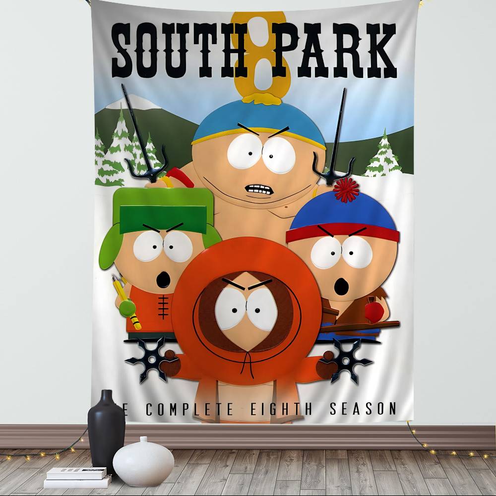 Anime S-South Park Cute Cartoon DIY Wall Tapestry for Living Room Home Dorm Decor Wall Art Decor