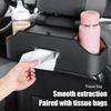Car Multifunctional Leather Tissue Storage Box Under Seat Cute Auto Back Seat Paper Bag Place Water Cup Creative Portability