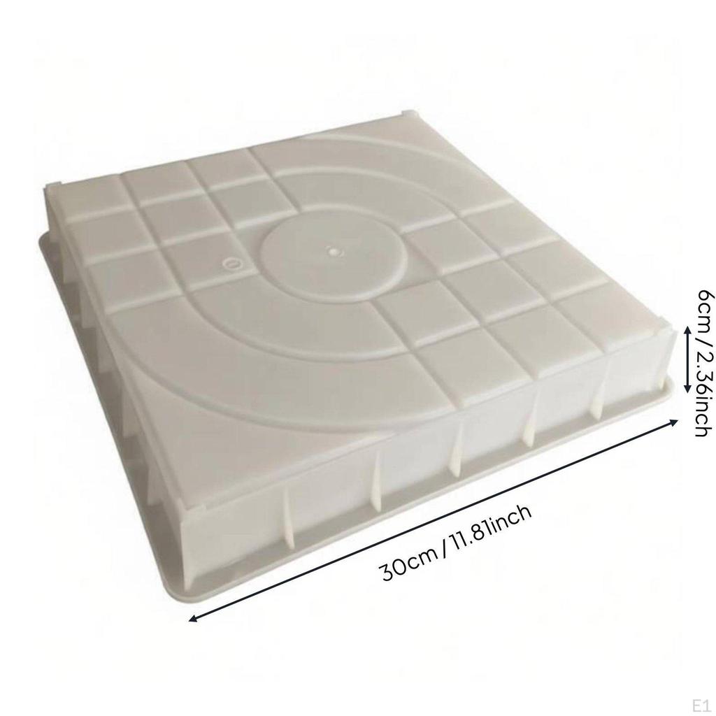 Textured Paving Form Custom Square Concrete Paver Easy Demolding Reusable Walkway Maker Forms