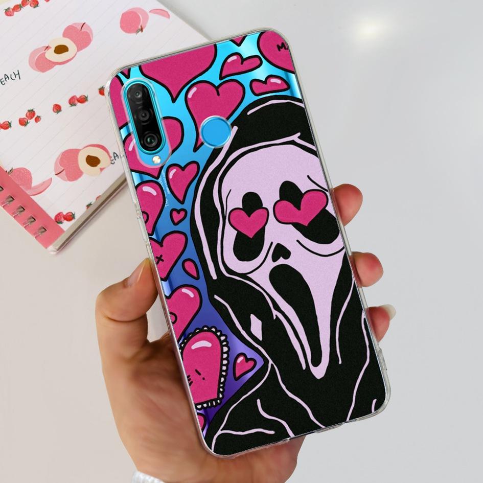 For Huawei P30 Lite Case MAR-LX1M MAR-L21A MAR-LX1A Cute Astronaut Cover Clear Silicone Bumper For Huawei P30 Pro Lite P 30 Capa