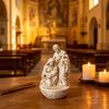 Svatá kropenka, Figurka svatého Josefa a Marie s Ježíšem Kristem z pryskyřice, Katolická nádoba na svěcenou vodu, Náboženské dárky do kanceláře, na vchod, na stěnu kostela