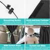 99% Light Blocking Car Curta, 1 Rear Seat Divider Curtain & 2 Rear Side Window Curta, Car Curta For Windows, Wide Sedan SUV Sunshade Covers Car
