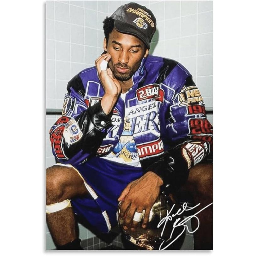kobe bryant poster Inspirational Poster (Unframe:12x18inch) Canvas Wall Art, Mentality Quote Print, Basketball Player Sports Home Decor, Motivational 18L  x 12W