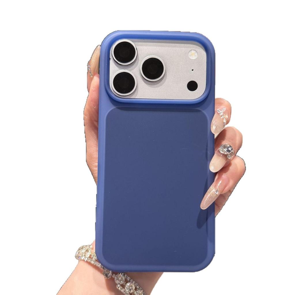 Apple 17 Pro Max Silicone Case: Large Hole, Matte AI Buttons, Fits iPhone 16