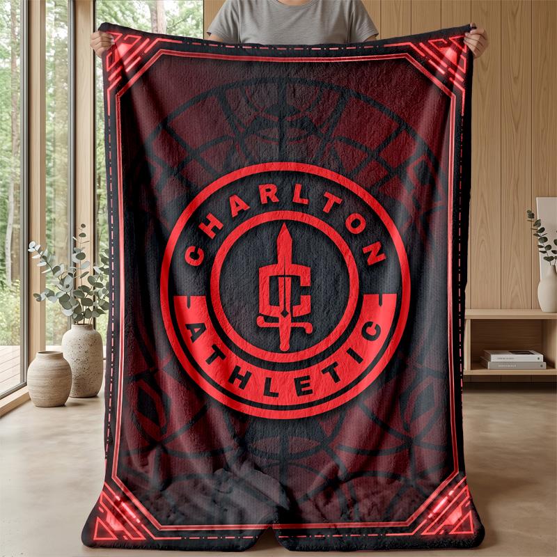 Coperta in pile di flanella morbida Charlton Athletic FC Leggera Accogliente Calda Coperta da divano letto Decorazione per la casa