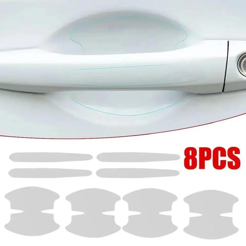 8 Stuks TPU Auto Deurkom Anti-kras Sticker Heldere Deurkom Handvat Beschermingssticker Lakoppervlak Film Auto Accessoires Stickers