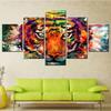 Modern Abstrakt Tigertavla Set - Heminredning Målning Modulär Vardagsrumsbild Hemdekoration Poster Tryck
