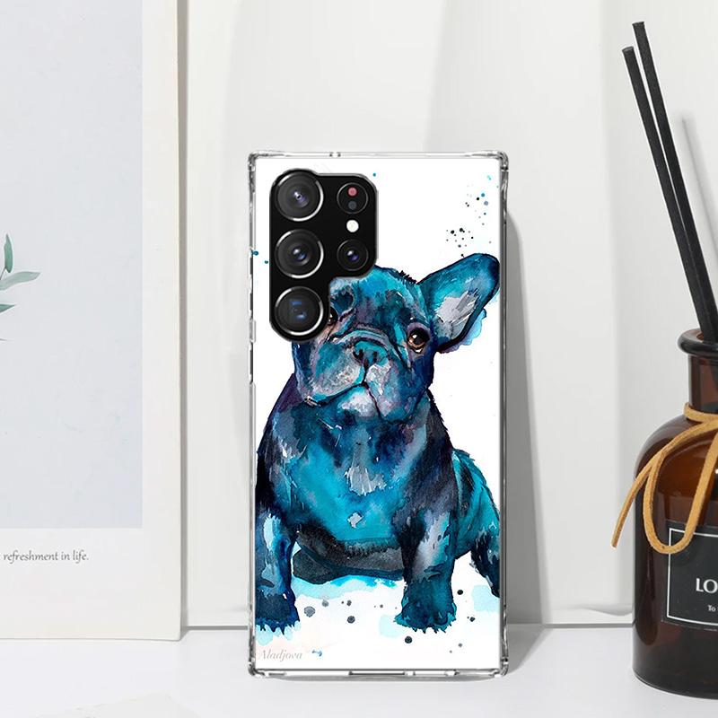 French Bulldog Dog Pug Phone Case For Samsung Galaxy S26 S25 Edge S24 FE S23 S22 Ultra S21 Plus S20 + Art Fundas Back Cover Gala