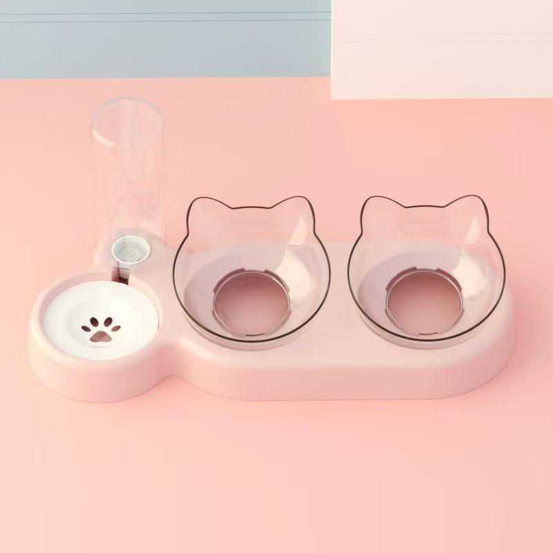Set Non-wet Mouth Pet Bow Cat Feeding Watering Supplies Pet Water Bottle