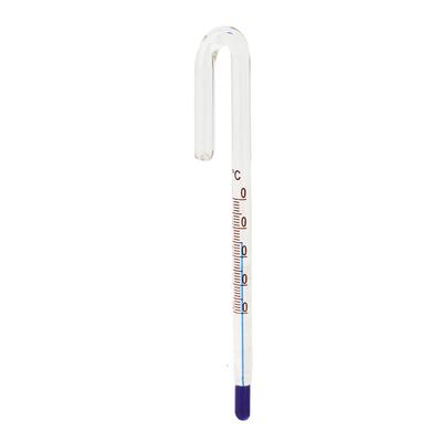 Aquarium Glasthermometer Professionell Hohe Genauigkeit Krückenform Glas Wassertemperaturmesser für Fische
