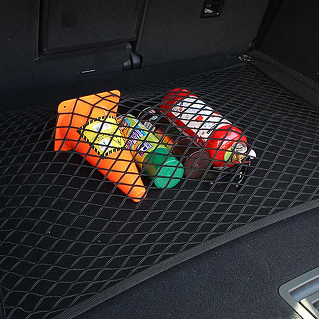 Trunk Mesh Cargo Net, Pickup with Hooks Elastic Cargo Net for Truck Bed -