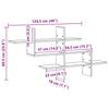 Wall Shelf Artisan Oak 124.5 X 18 X 60.5 Cm Particleboard