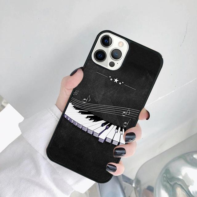 Hudební klavírní klávesa Pouzdro na telefon Kryt Pro iPhone 17 Air 15 16 14 11 12 13 Pro MAX Plus